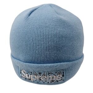 Supreme New Era Beanie Blue Box Logo Knit Hat FW19 Streetwear Cap